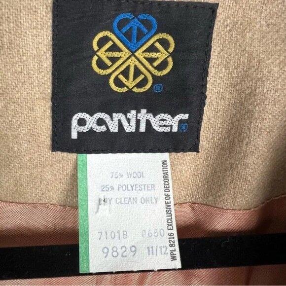Vintage Panther Wool Blend One-Button Blazer Jacket Size 11/12 - Picture 6 of 7
